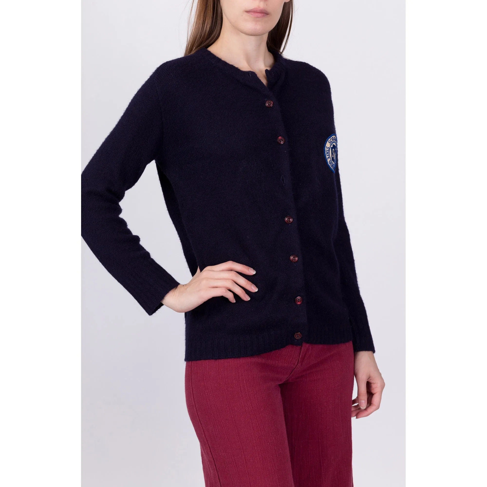 60s 70s Scranton State Hospital Cardigan - Medium