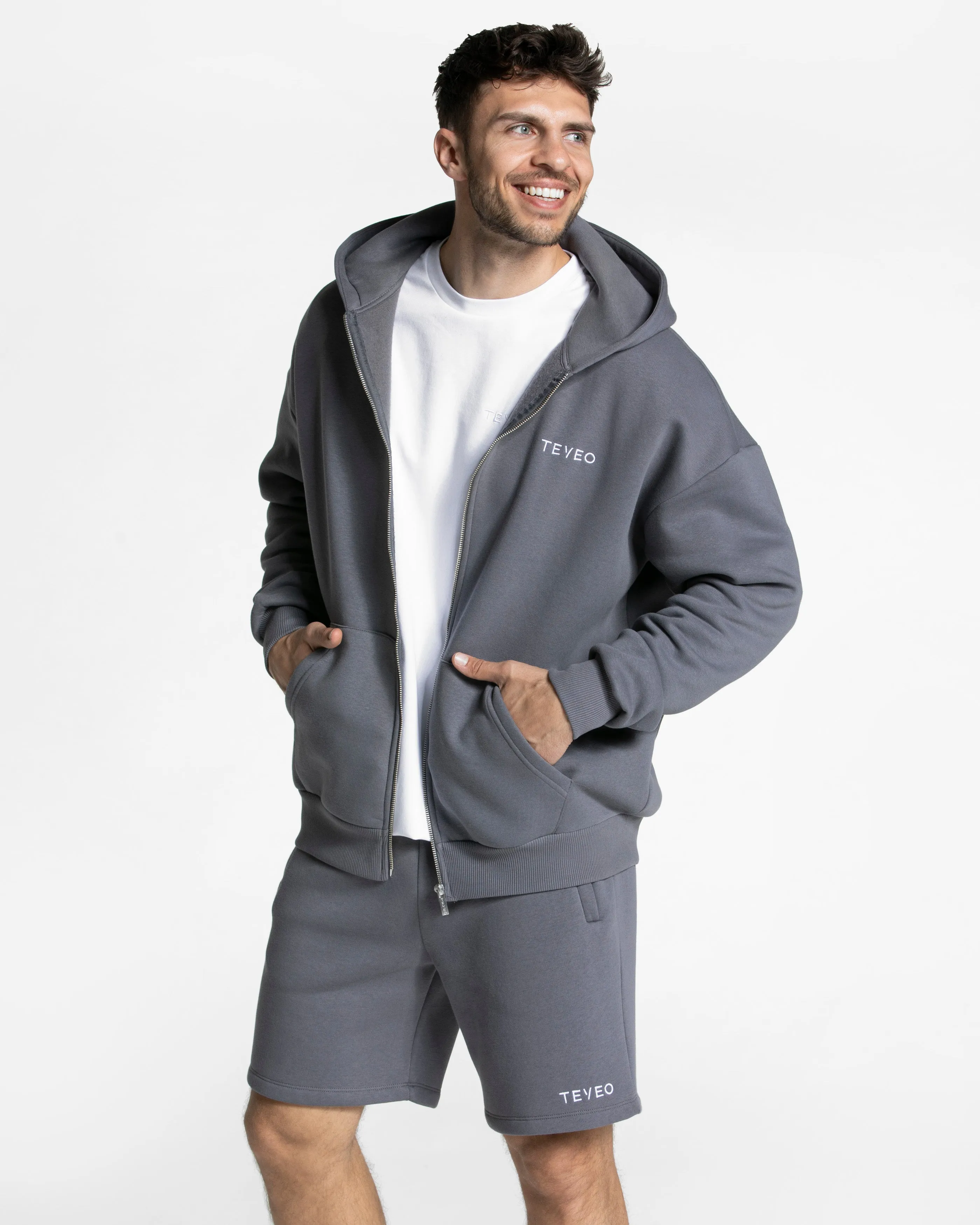 Arrival Oversized Zip Hoodie "Graphit"