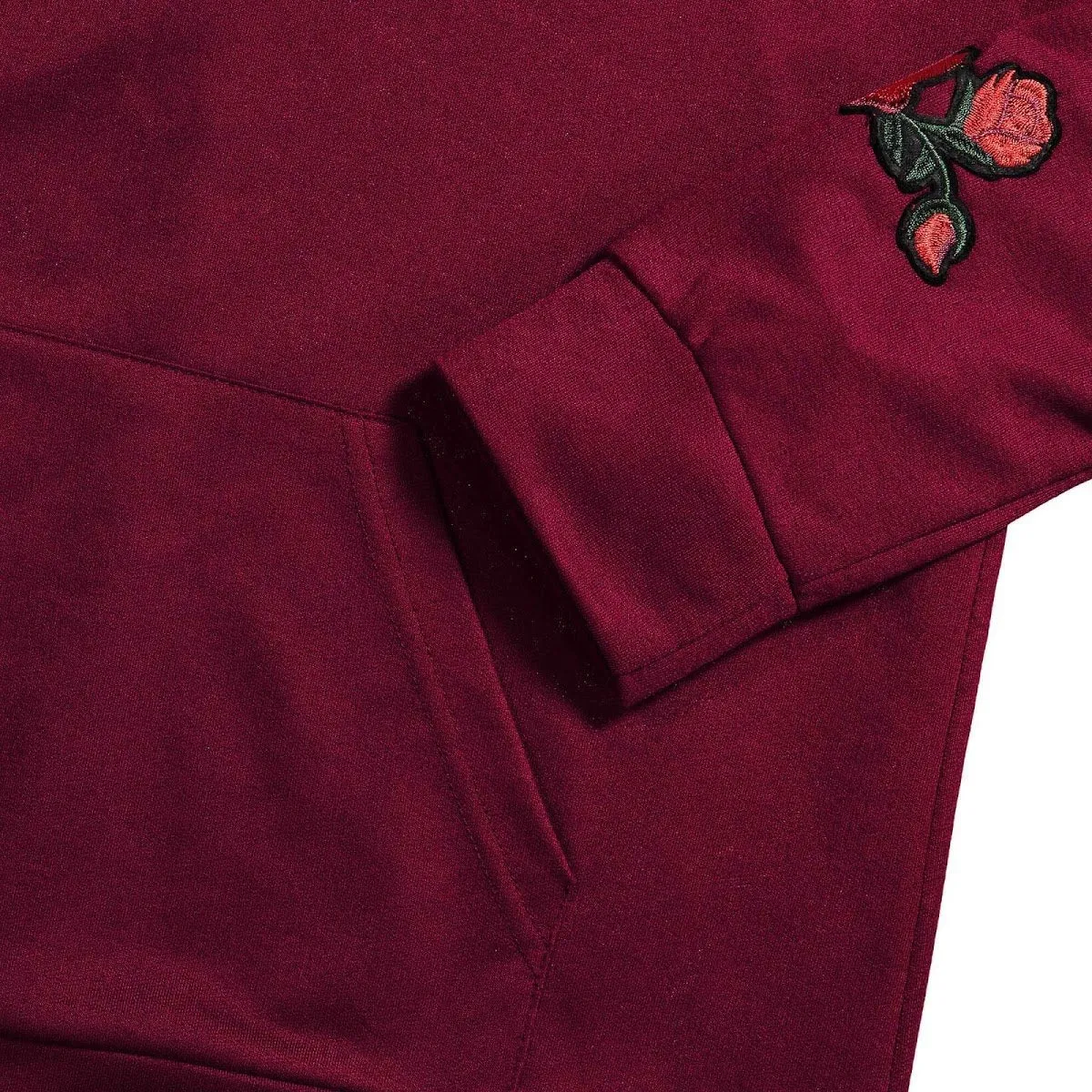Athletic Hoodie Flower Embroidery Hoodie