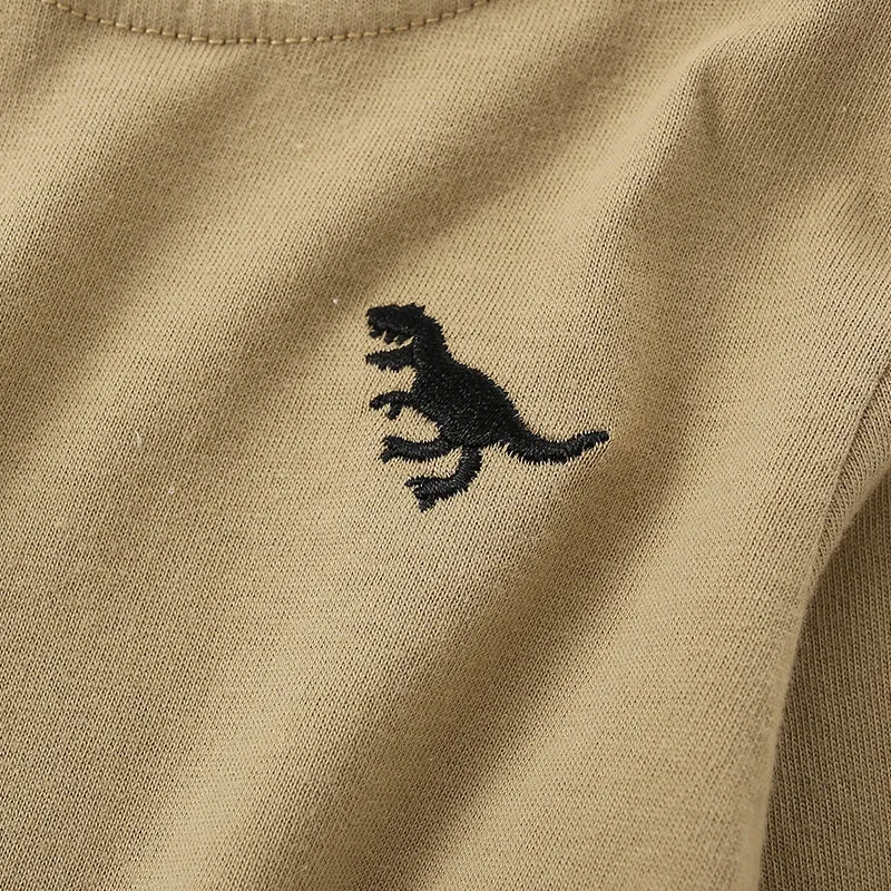 Baby Boy Dinosaur Embroidered Graphic Solid Color Hoodie Sets by MyKids-USA™