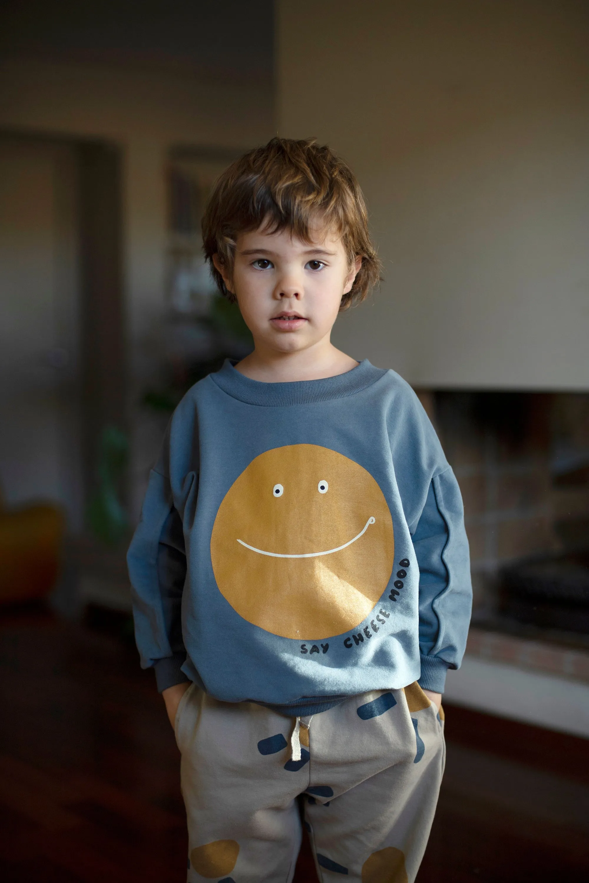 BABYCLIC SAY CHEESE STORM BLUE SWEATSHIRT