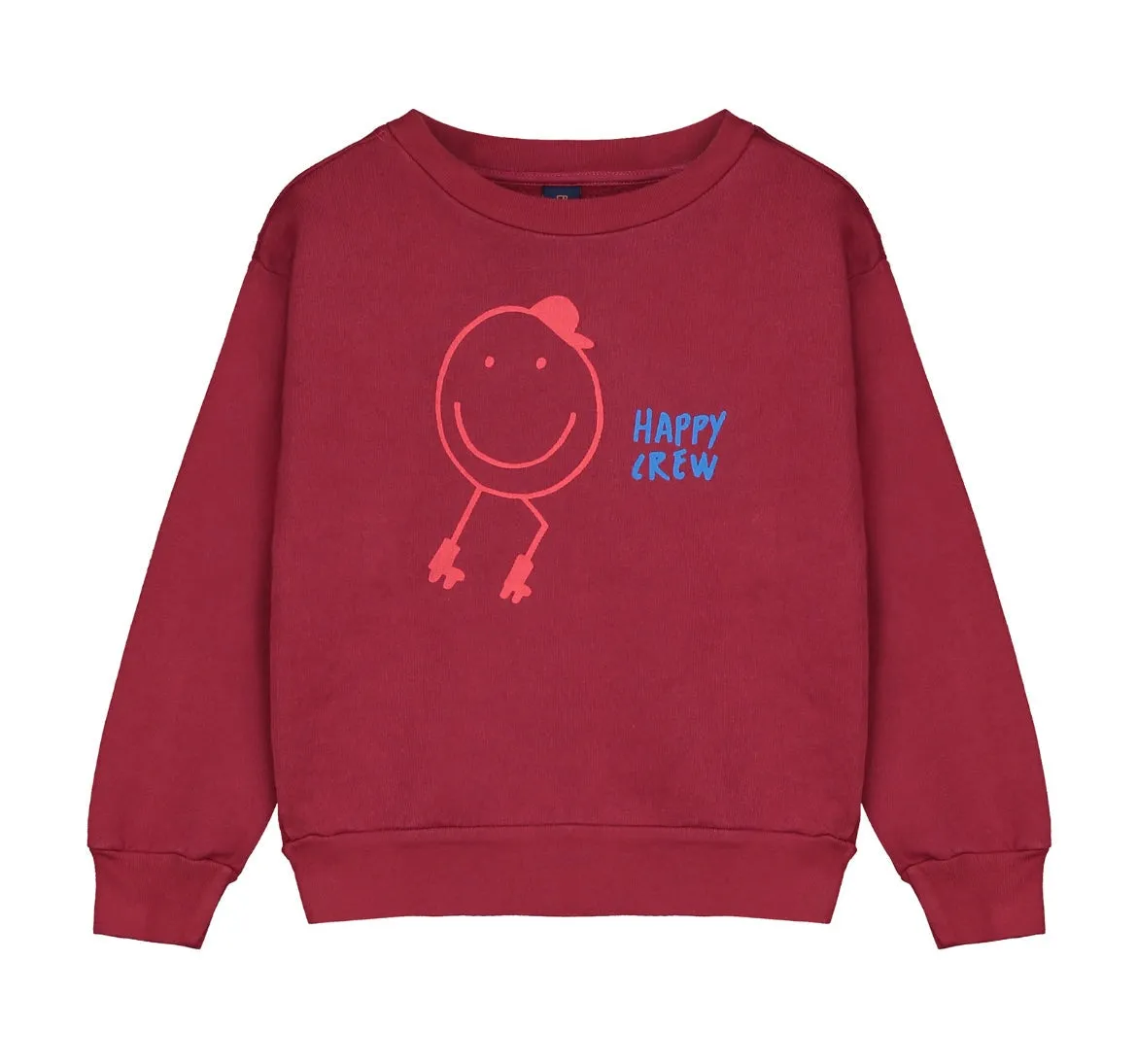 BONMOT MAROON HAPPY CREW SWEATSHIRT