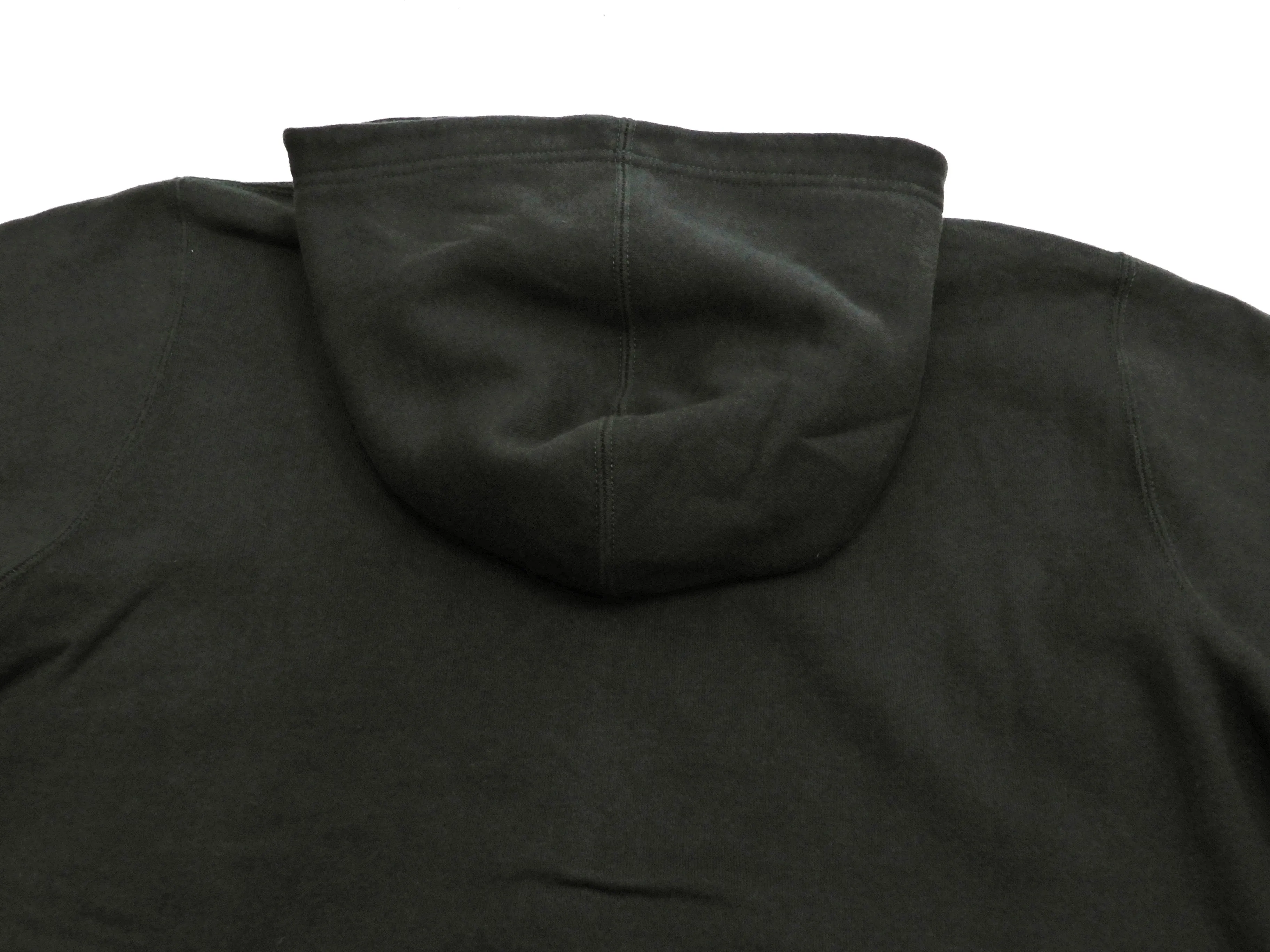 Buzz Rickson Hoodie Men's Plain Hoodie Zip Front Hooded Sweatshirt BR65623 Faded-Black