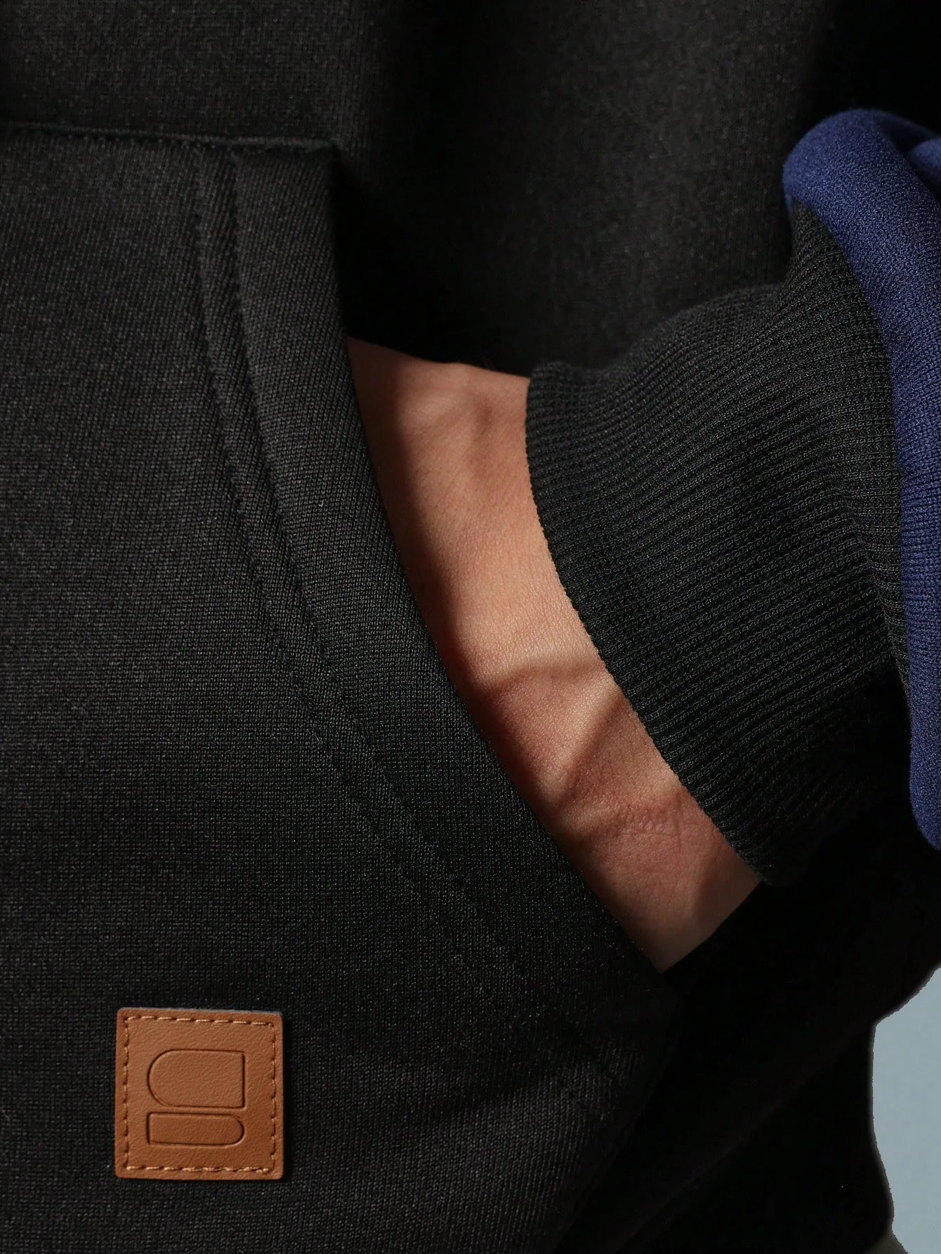 Crop Fit Colour Block Panel Zip-Up Hoodie