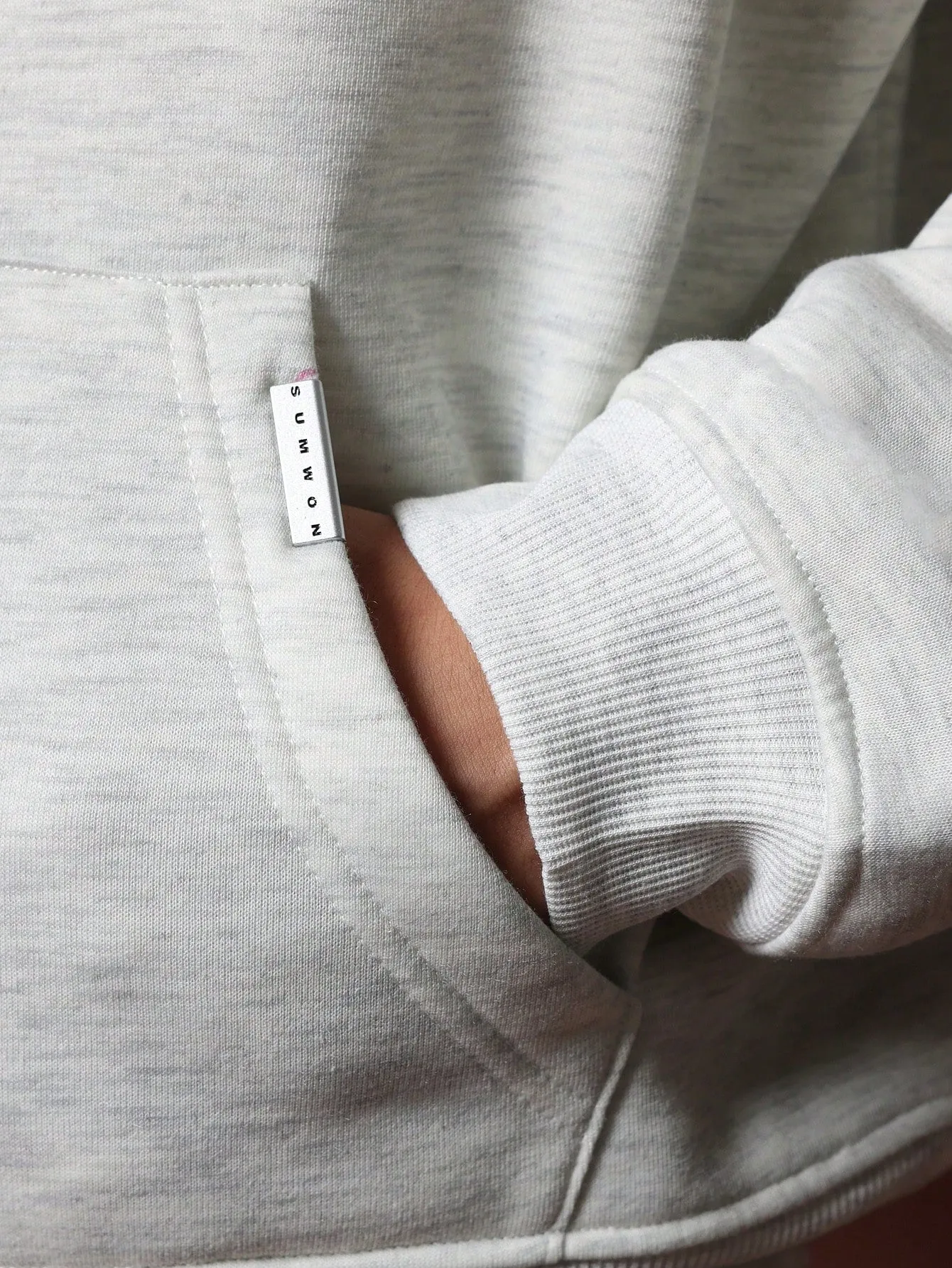 Crop Fit Overhead Hoodie With LA Graphic Print On The Hood