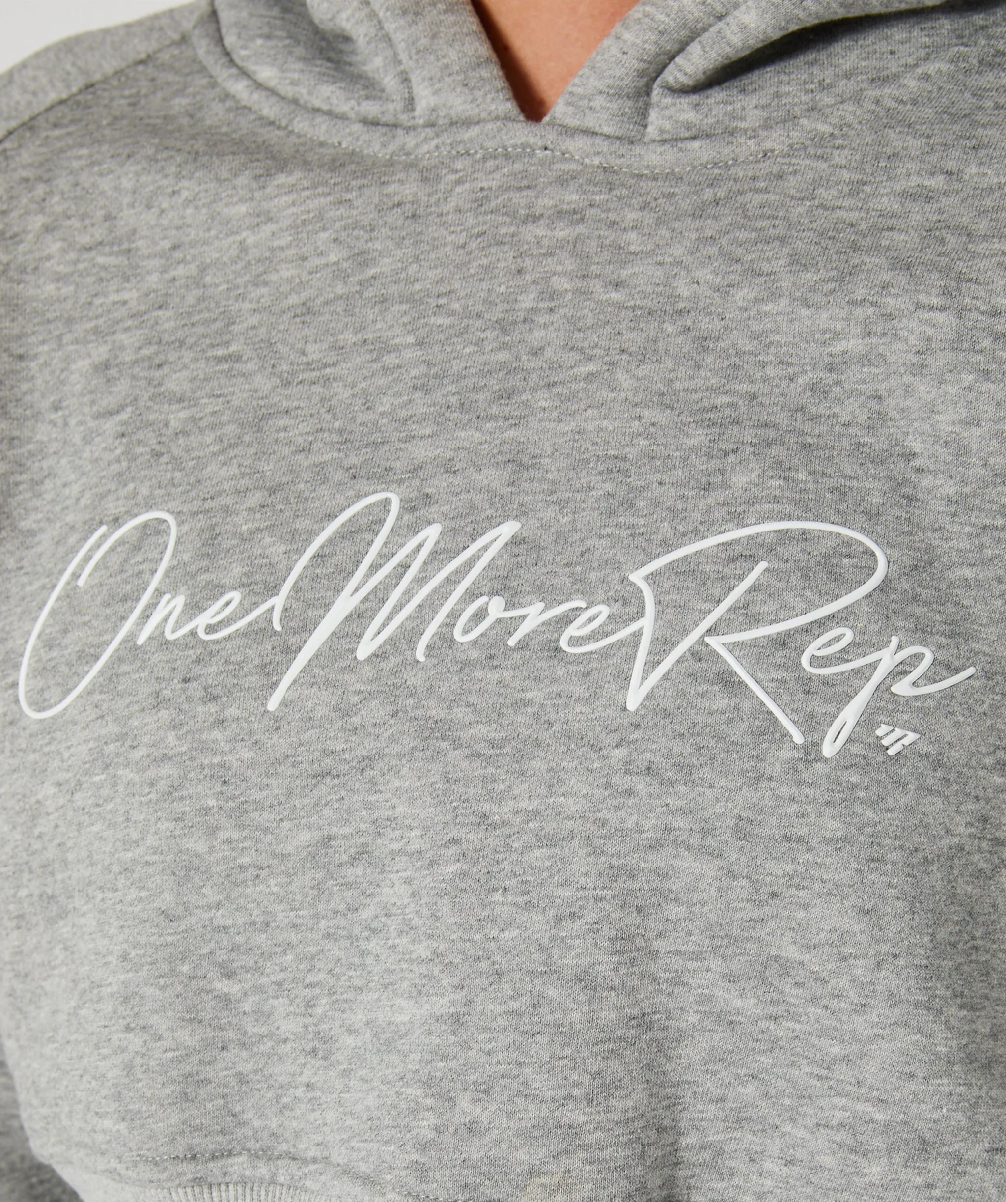 Crop Pullover Hoodie Grey