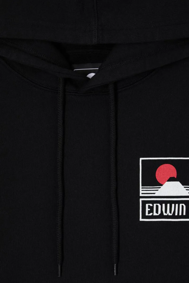 Edwin Sunset On Mount Fuji Hooded Sweatshirt (Black)