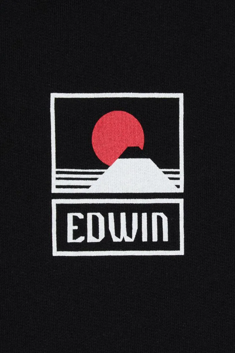 Edwin Sunset On Mount Fuji Hooded Sweatshirt (Black)
