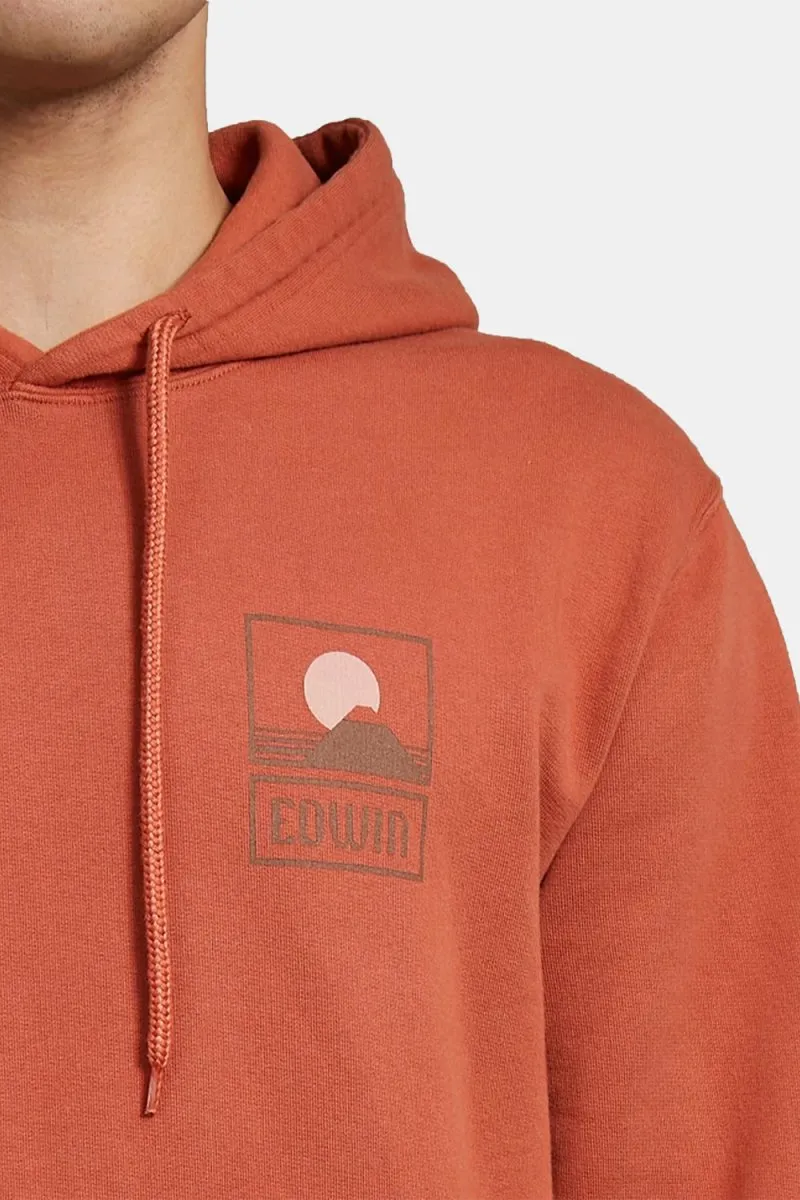 Edwin Sunset on Mount Fuji Hoodie Sweat (Baked Clay)