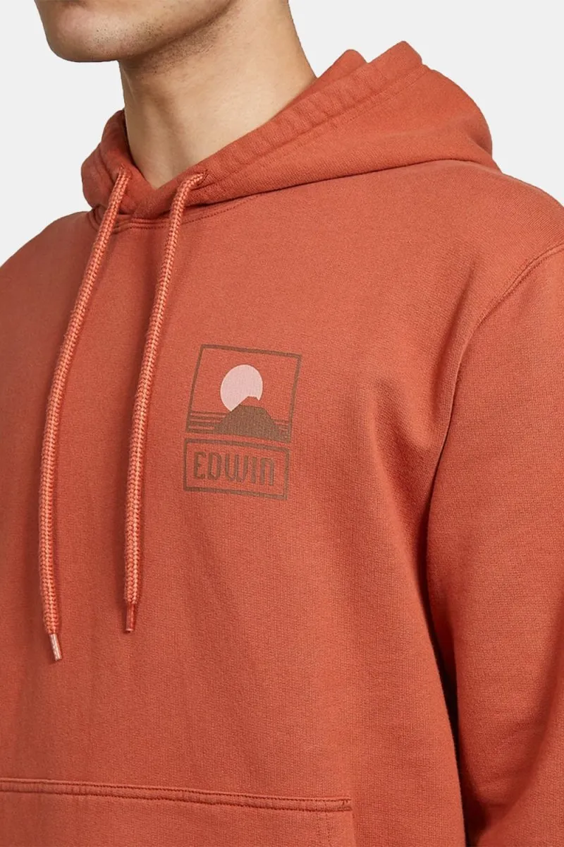 Edwin Sunset on Mount Fuji Hoodie Sweat (Baked Clay)