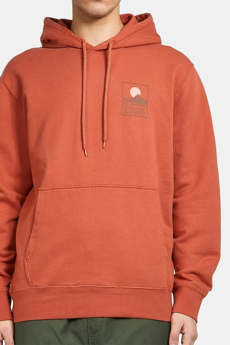 Edwin Sunset on Mount Fuji Hoodie Sweat (Baked Clay)