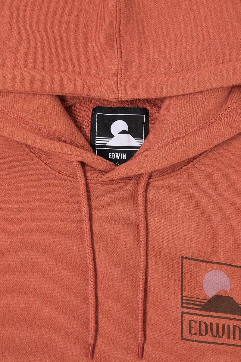 Edwin Sunset on Mount Fuji Hoodie Sweat (Baked Clay)