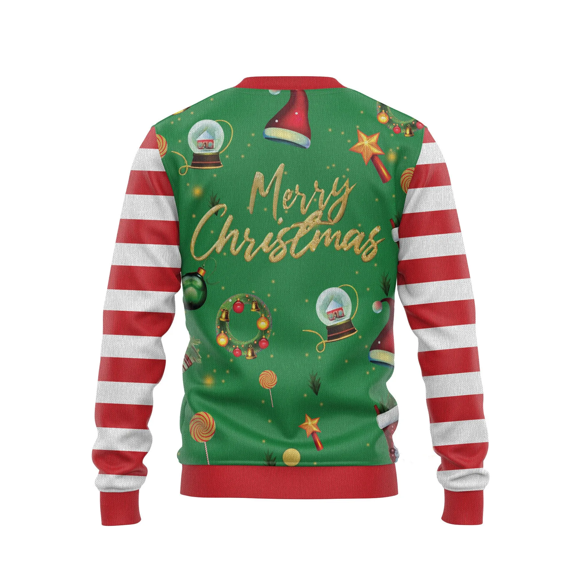 Funny Christmas Cardigan Style Ugly Christmas Sweater 3D Printed Best Gift For Men Women