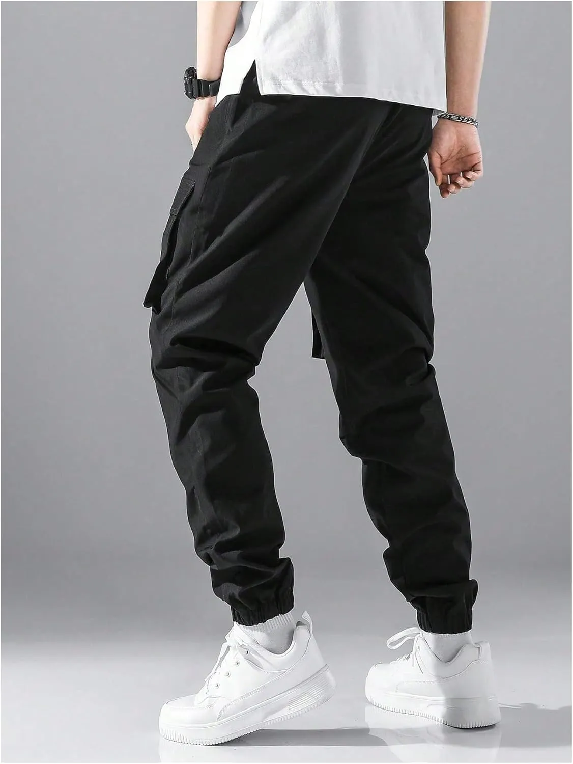 GORGLITTER Boy's Cargo Pants 2 Piece Elastic Waist Hiking Pants Joggers with Pockets