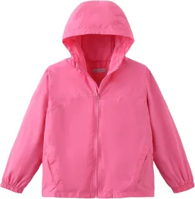 GRANDWISH Boys Girls Waterproof Rain Jacket, Lightweight Active Hooded Raincoat Kids 6-14