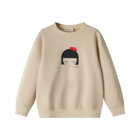 GRAPHIC CENTER SWEATSHIRT-OATMEAL