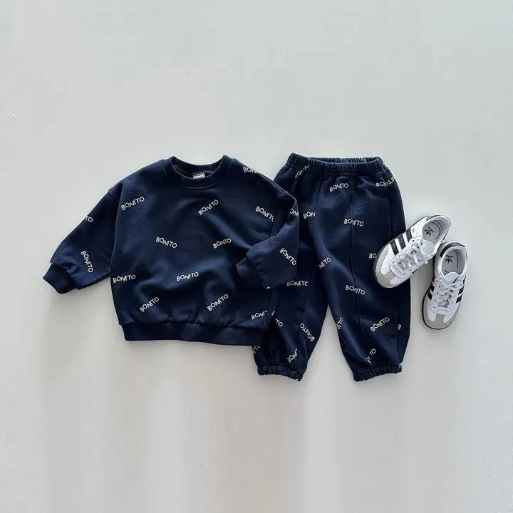 Letter Print Casual Jogger Set