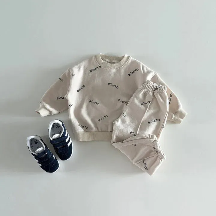 Letter Print Casual Jogger Set