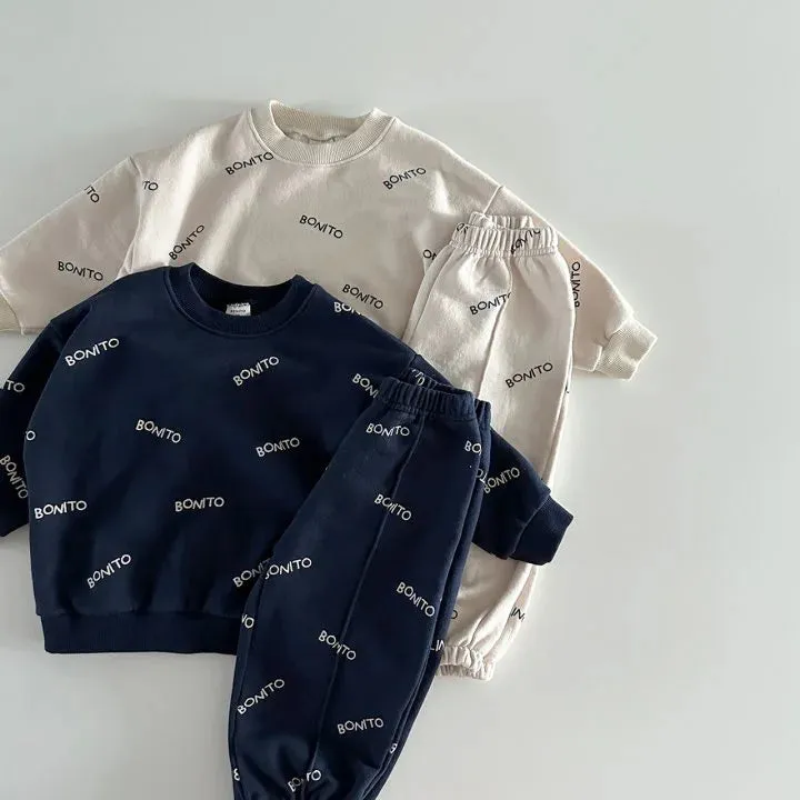 Letter Print Casual Jogger Set