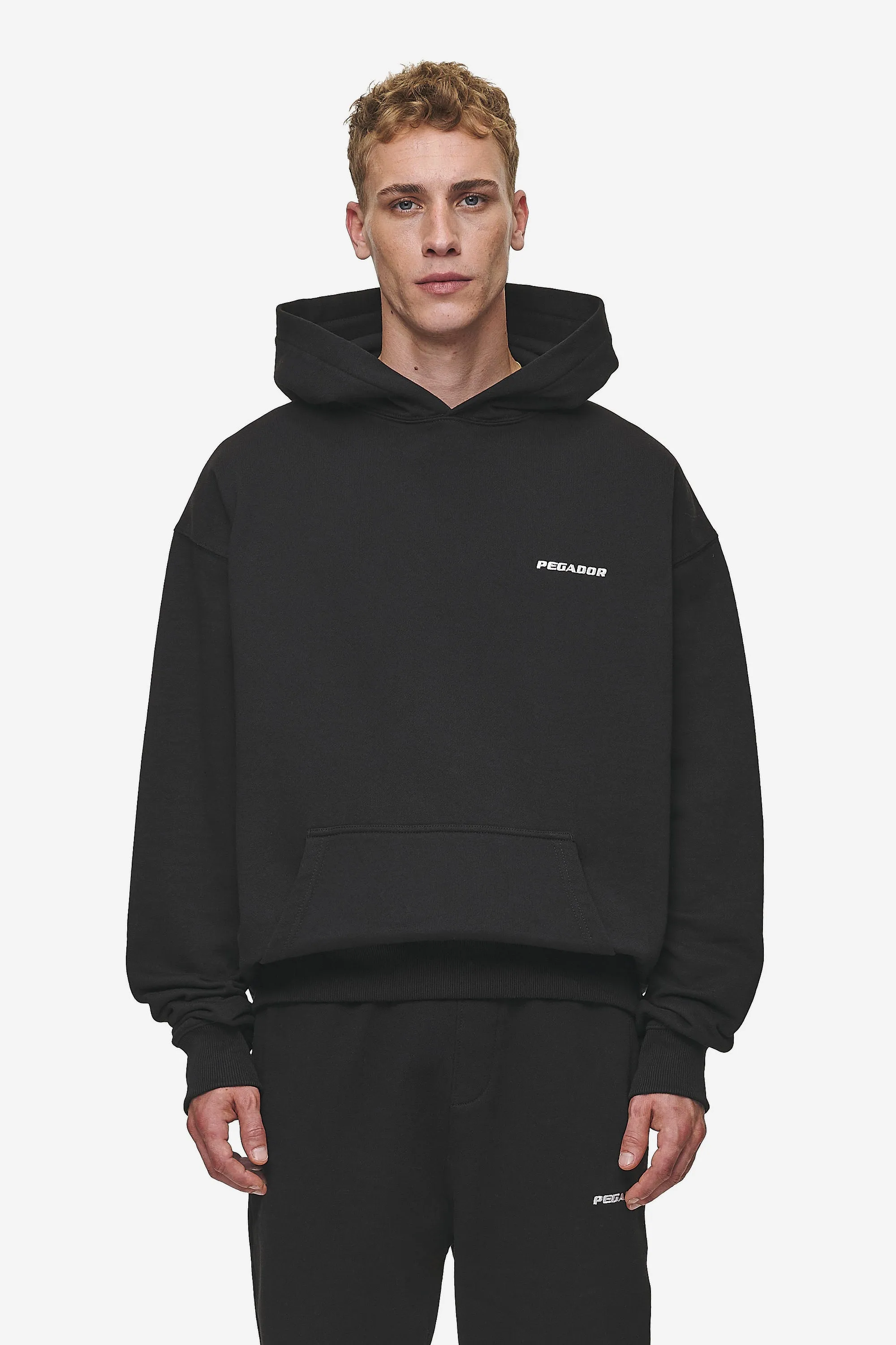 Logo Oversized Hoodie Washed Black