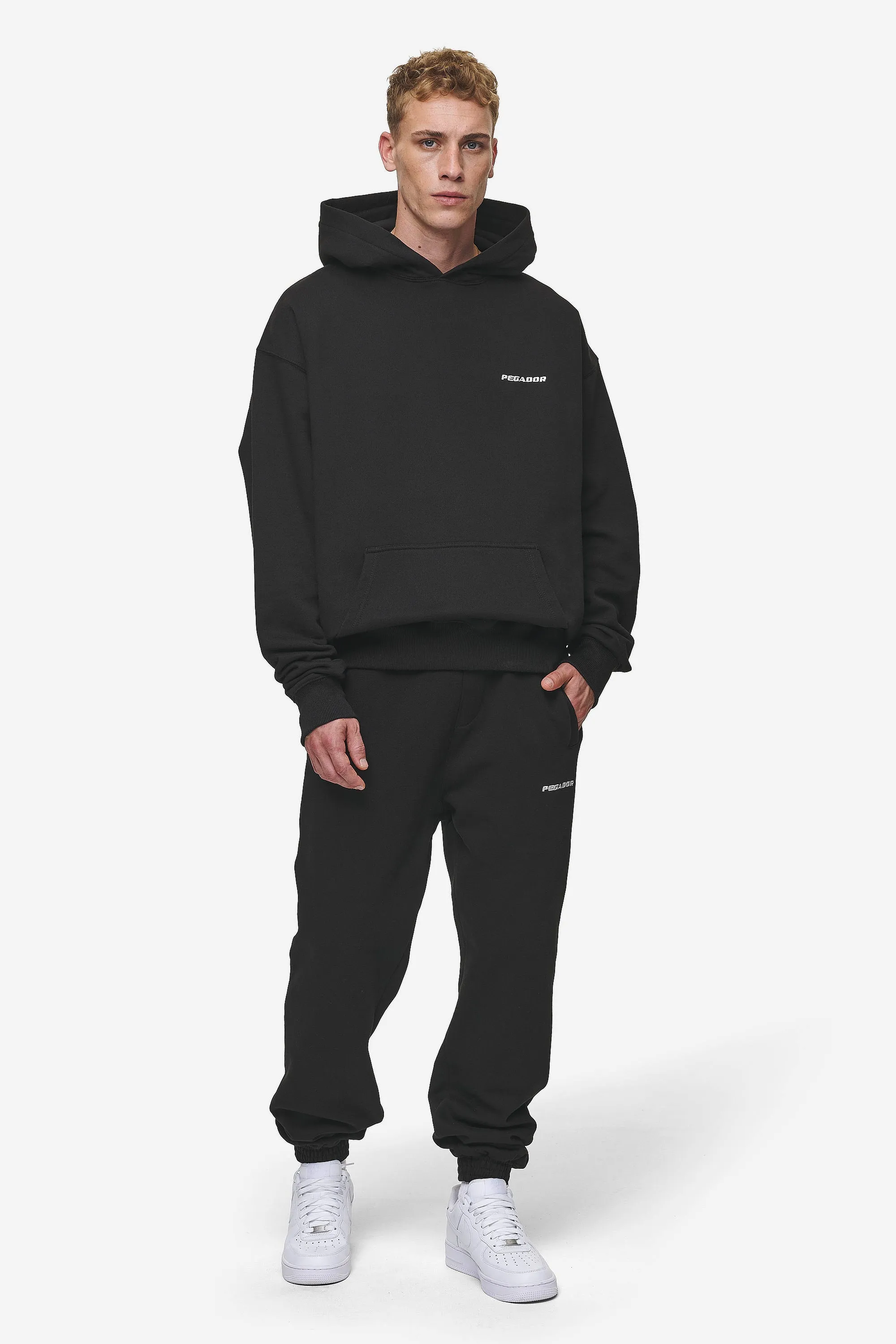 Logo Oversized Hoodie Washed Black