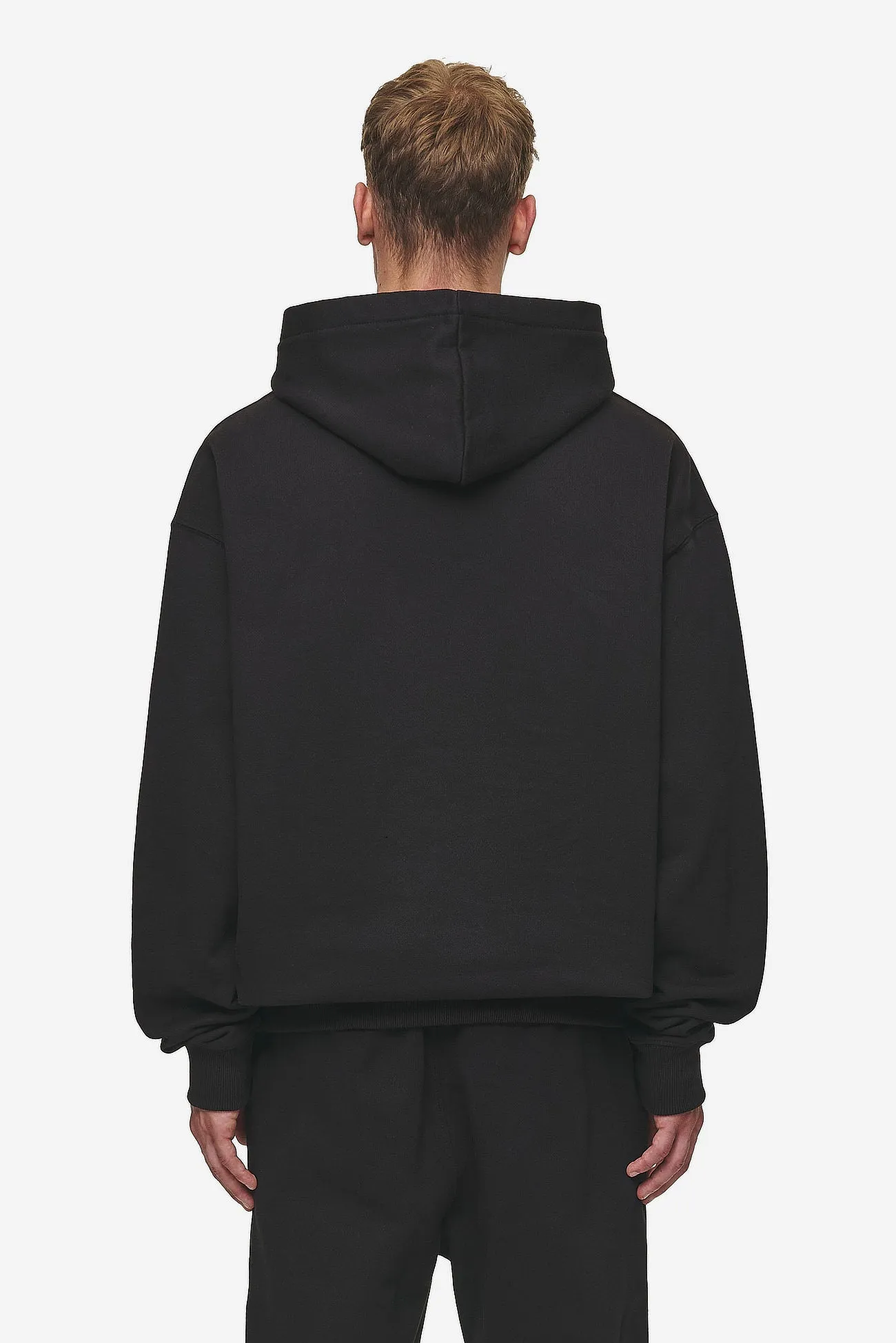 Logo Oversized Hoodie Washed Black