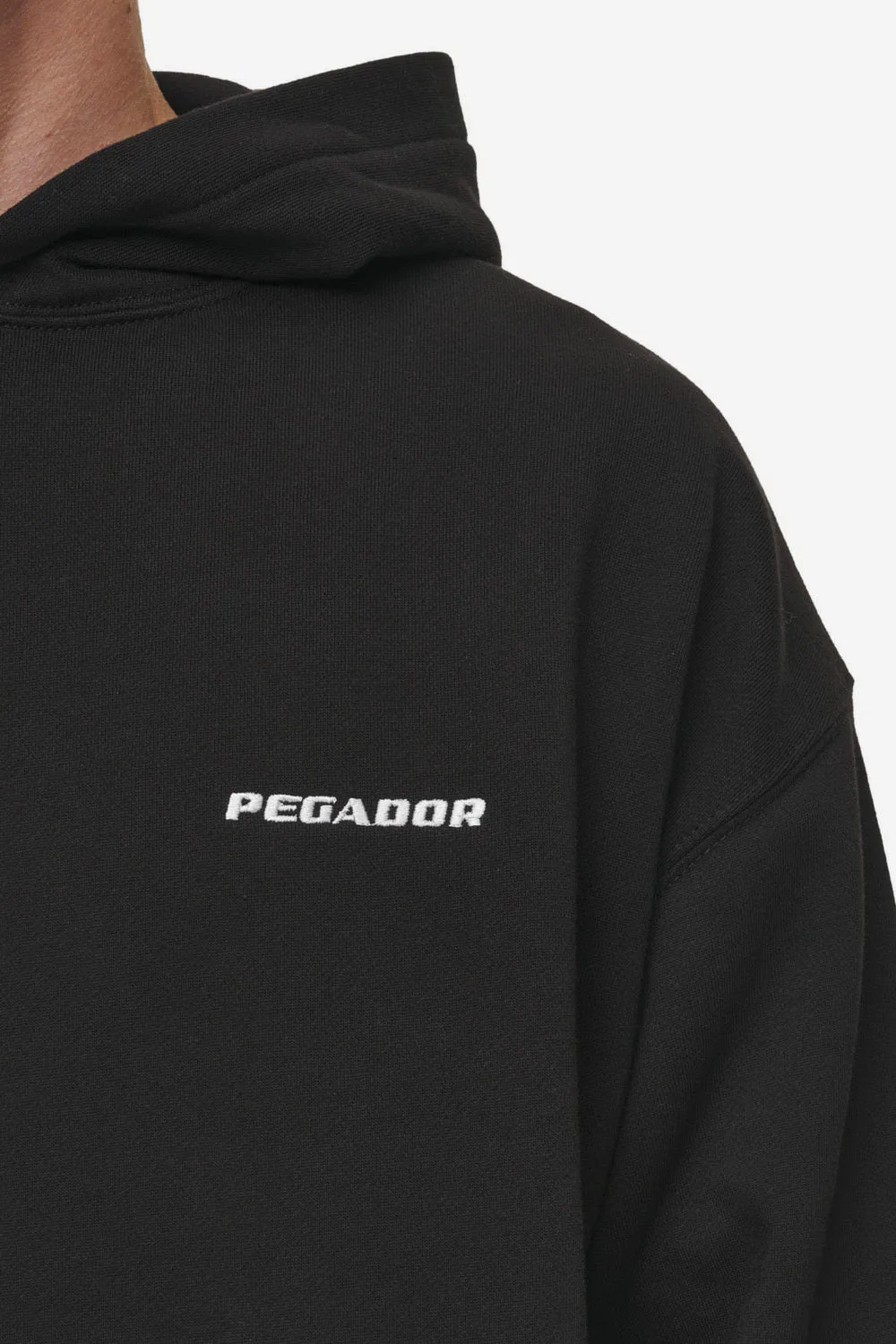 Logo Oversized Hoodie Washed Black