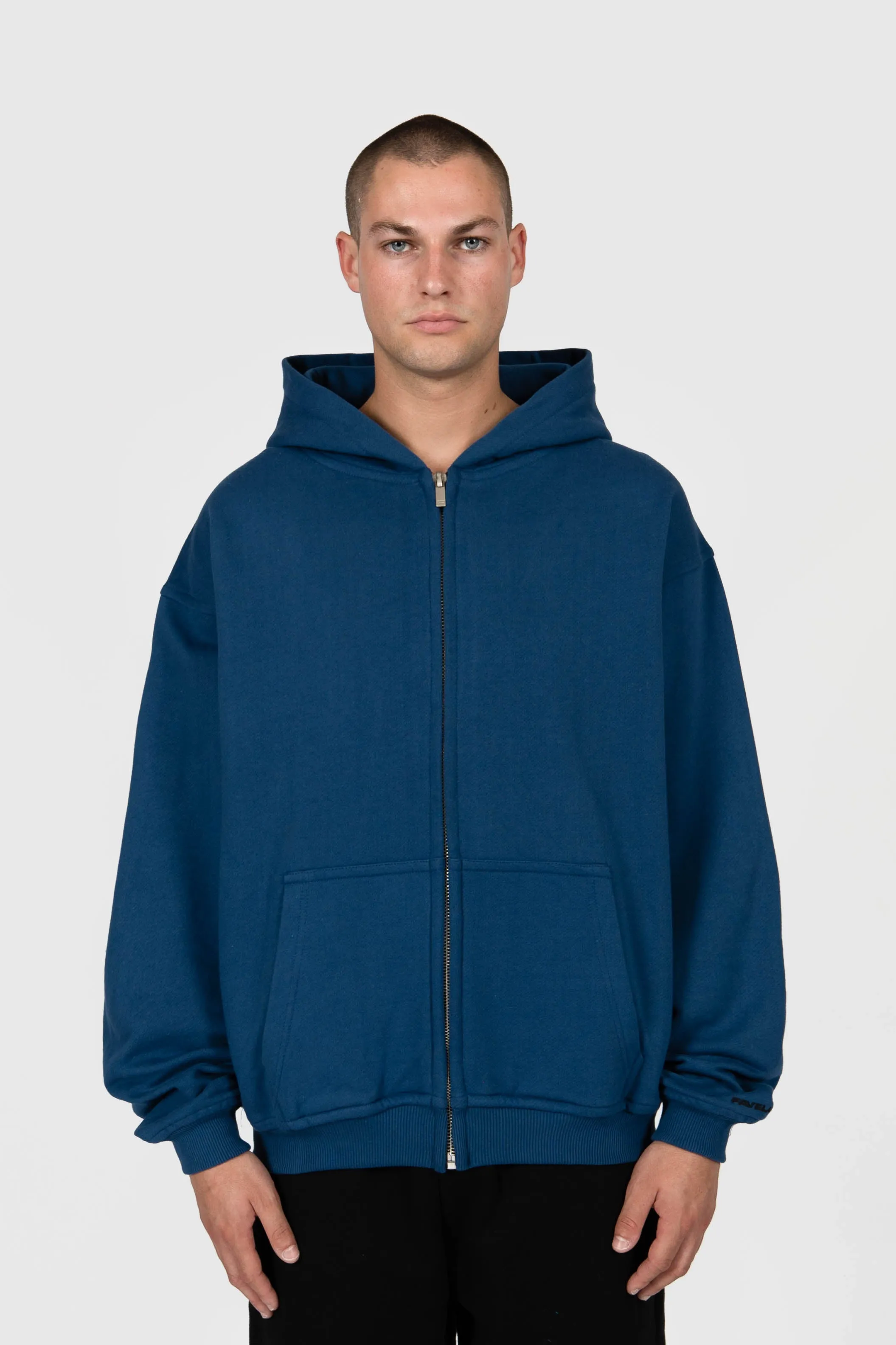 NAVY FRONTZIP