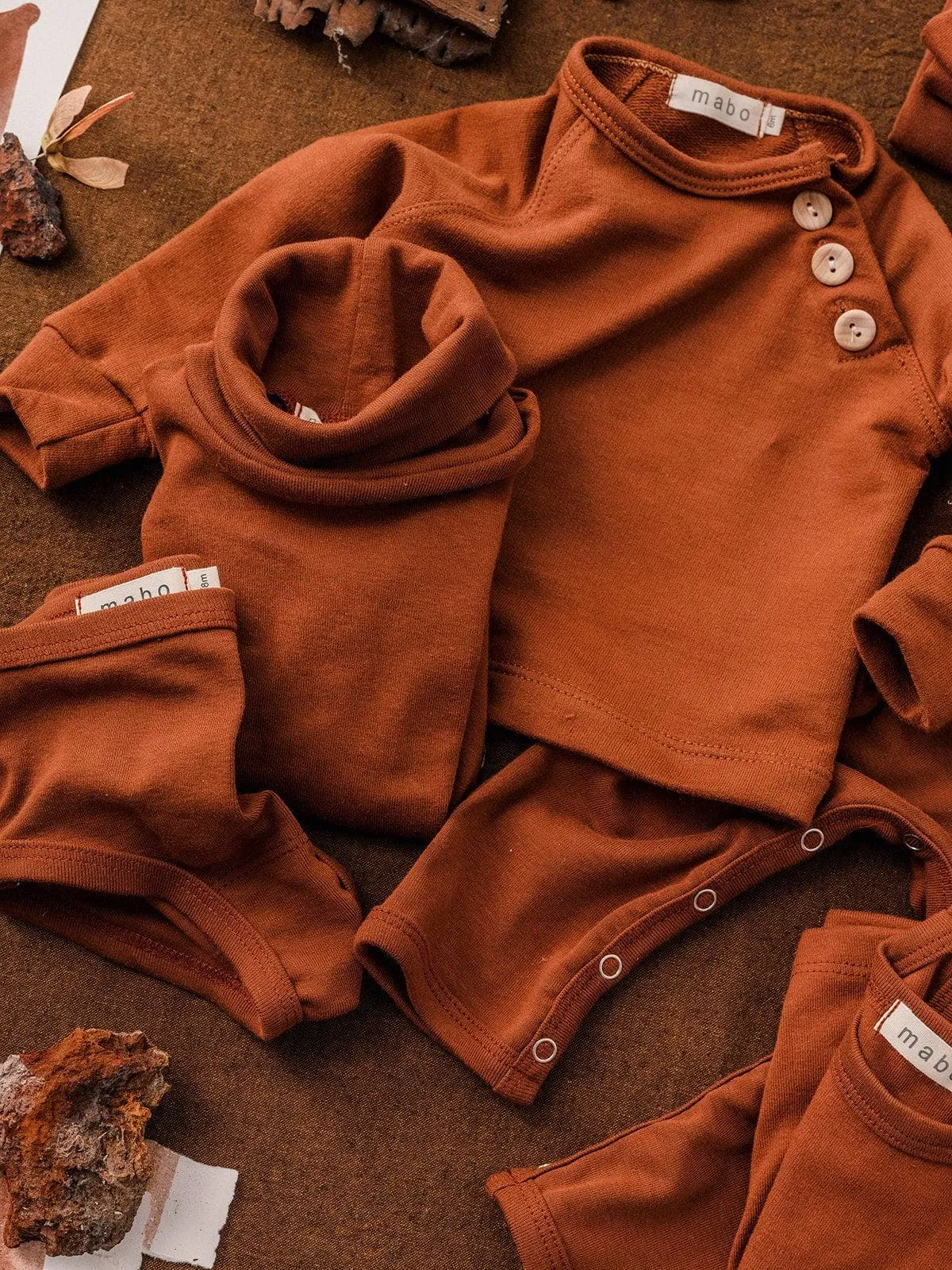 organic french terry sweatshirt - chestnut