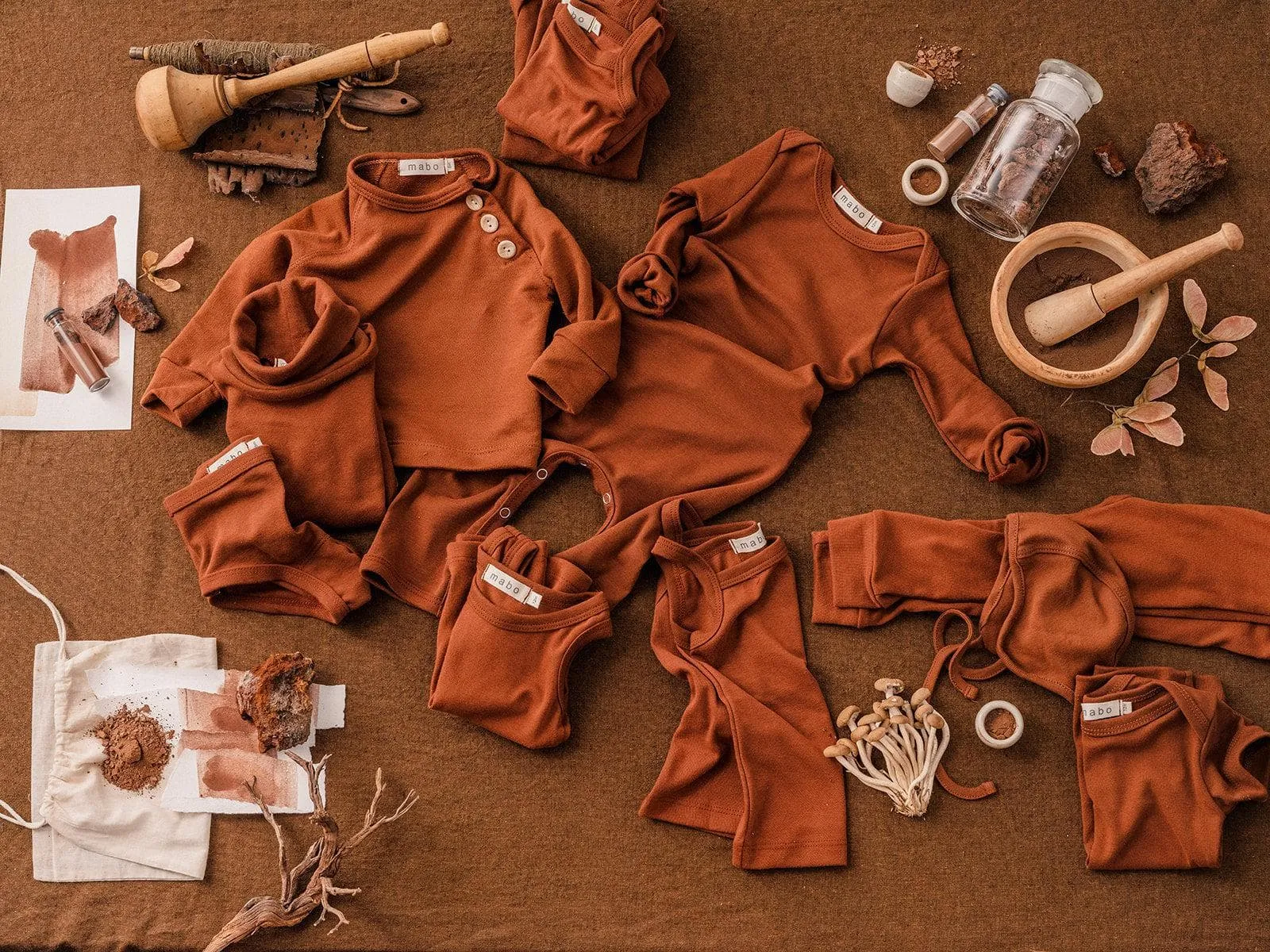 organic french terry sweatshirt - chestnut