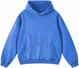 Oversized Hoodie for Men Trendy Washed Sweatshirt for Adult Loose Fit Cotton Pullover for Youth