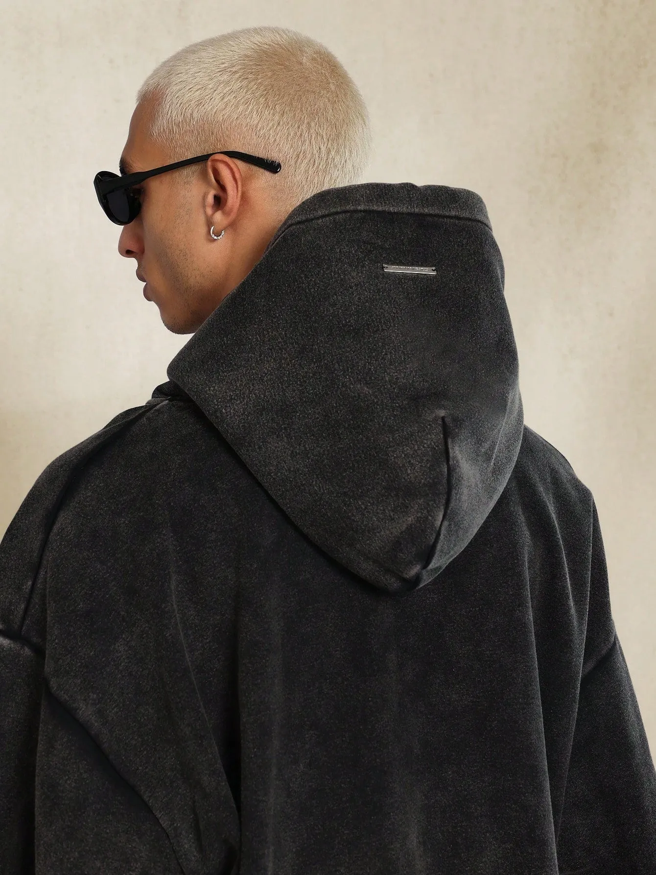 Oversized Premium Heavyweight Washed Hoodie With Graphic Print