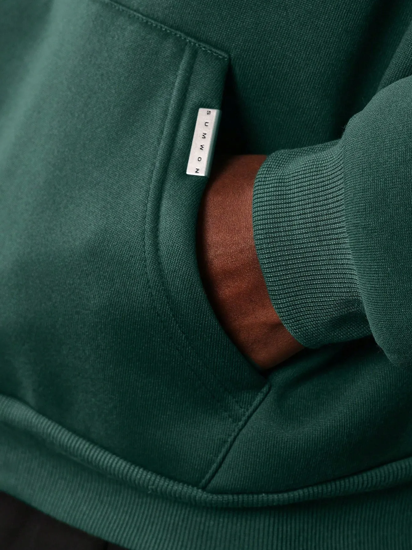 Regular Fit Overhead Hoodie With Embroidery Pattern