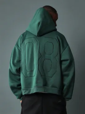 Regular Fit Overhead Hoodie With Embroidery Pattern