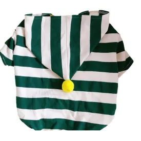 Summer striped hoodie for pet wear