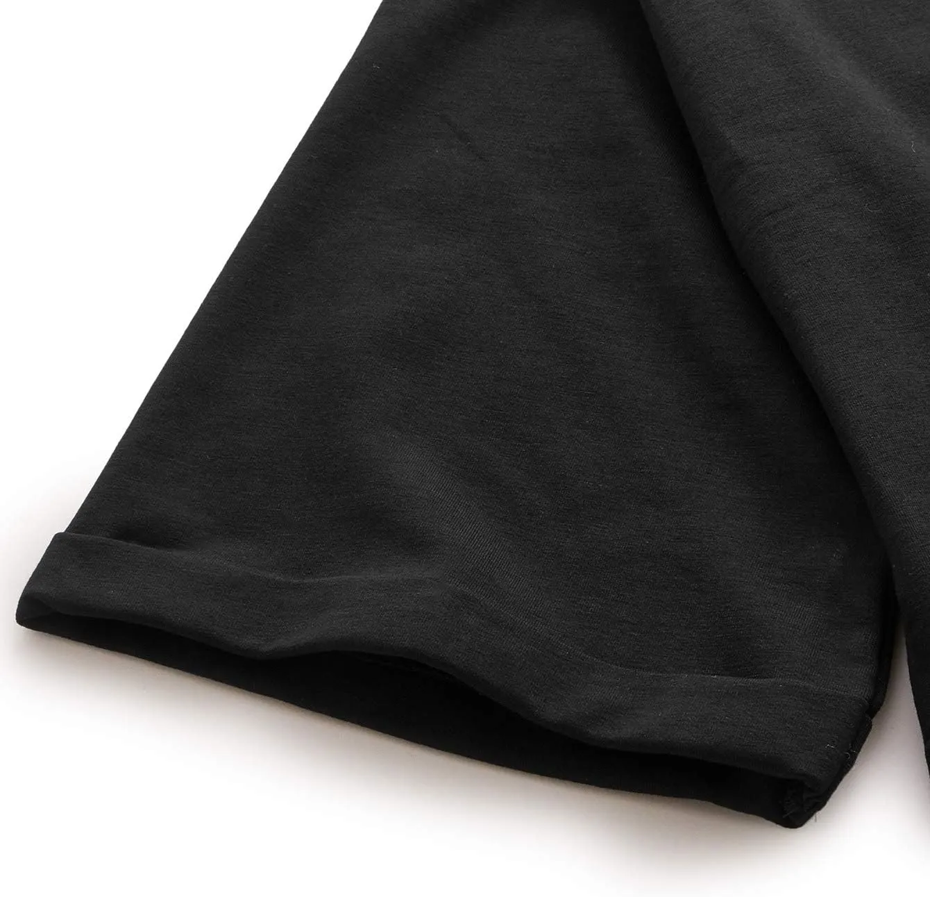 SweatyRocks Women's 3/4 Sleeve Mock Neck Basic Loose T-Shirt Elegant Top