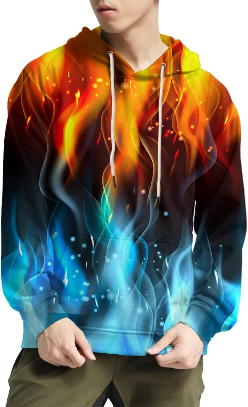 SYAIMN Unisex 3D Printed Hoodies Casual Workout Hoodie Sweater Sweatshirt