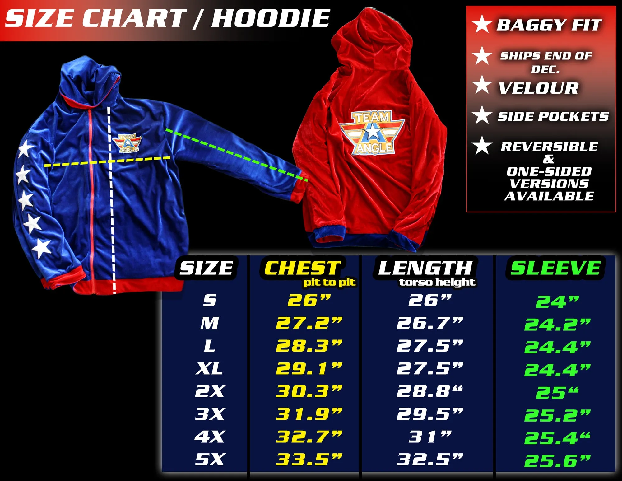 TEAM ANGLE HOODIE - SINGLE SIDED