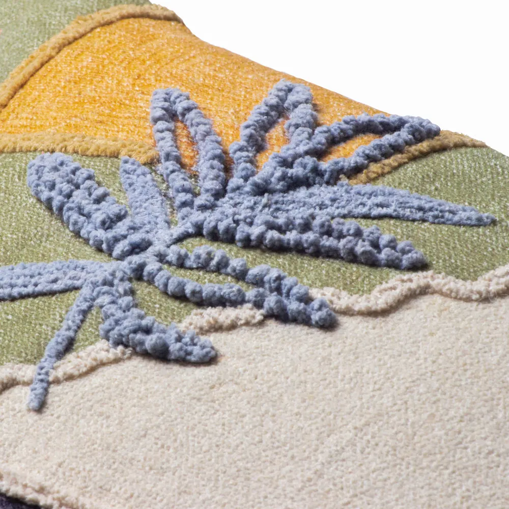 Tulna Embroidered Piped Cushion Sage/Caramel