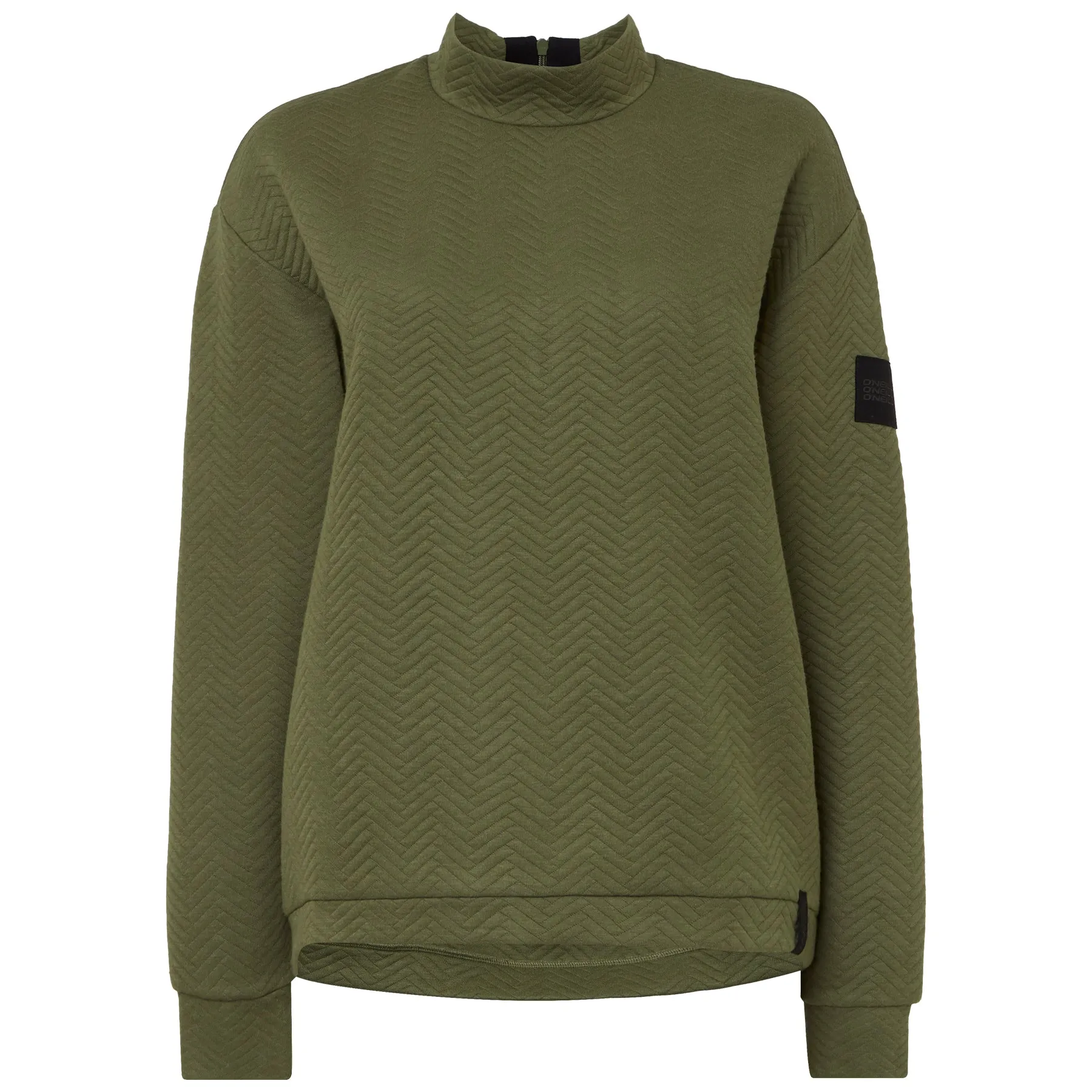 Womens Aralia Quilted Crew Winter Moss