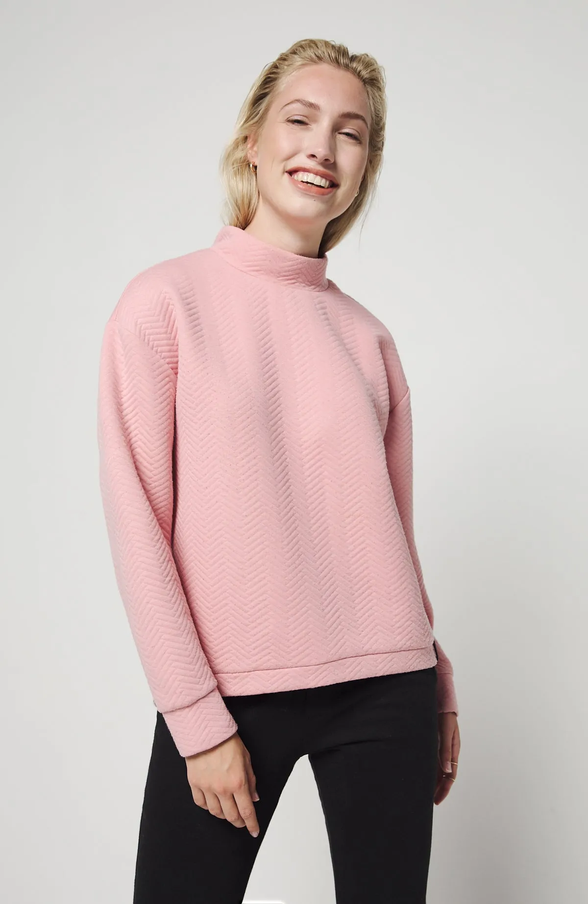 Womens Aralia Quilted Crew Winter Moss