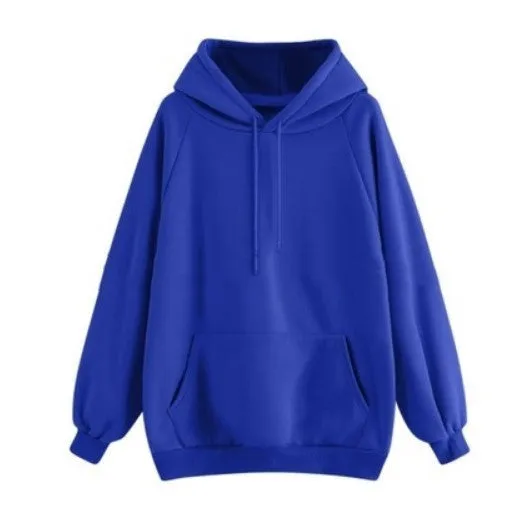 Women's Solid Color Hooded Sweater
