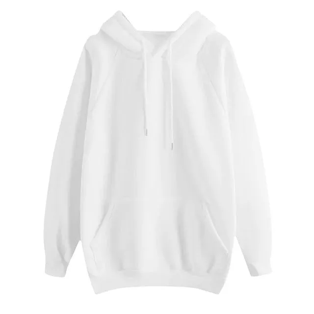 Women's Solid Color Hooded Sweater
